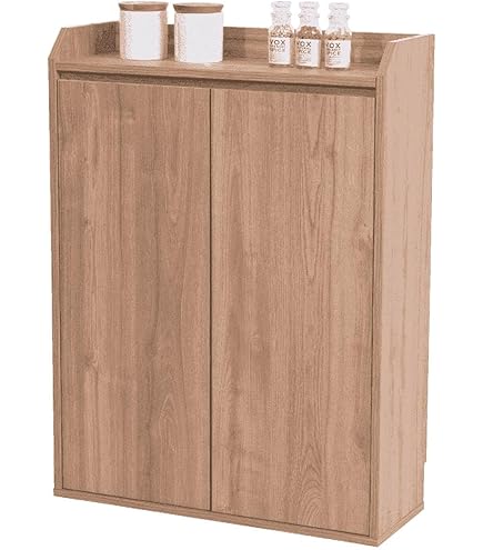 Amazon.co.jp: ワイエムワールド 食器棚 カウンター下収納 スリム 木製